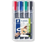 352 Wp4 Etui De 4 Marqueurs Permanents Pointe Ogive 2 Mm Assortis
