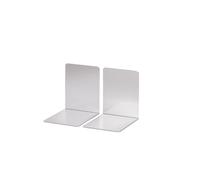 MAUL Serre-livres aluminium (2 pièces) 10x8x10 cm – Design élégant argenté, protège meubles