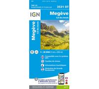 IGN Carte 3531OT Megève Col des Aravis