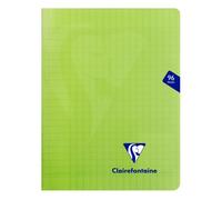 Clairefontaine Cahier agrafé Mimesys 17x22 cm 96 pages grands carreaux Papier blanc 90 g Vert