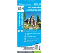 3540ot barcelonnette pra loup la sauze allos pn mercantour Top 25 3540 Ouest - Collectif - Ign Institut Geographique National - broché - Atlas / carte