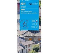 Carte de randonnée IGN TOP 25 n° 3541 OT - Annot, Saint André les Alpes, PNR du Verdon