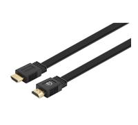 Manhattan Câble HDMI 355643 10 m Type A mâle-mâle plat blindage double noir 4K UHD