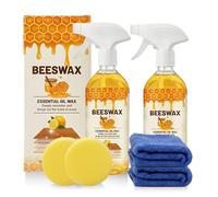 355ML Cire Meuble en bois,Vernis Alimentaire pour bois,Cire Naturelle Incolore pour L'entretien des Meubles et la Protection du Bois à L'intérieur et à L'extérieur (2 Pcs)