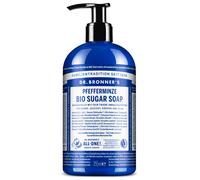 355ml DR. BRONNER'S BIO SUGAR SOAP Savon pour les mains et le corps à la menthe poivrée