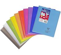356401c Un Cahier À Spirale Koverbook - 17x22 Cm - 160 Pages Grands Carreaux - Papier Blanc 90 G - Couverture Polypro Couleur Aléatoire