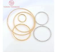 (3581) 10 pièces Anneaux de jonction ronds en laiton plaqué or 24K de 18 mm et 20 mm, anneaux fermés de haute qualité pour accessoires de bijoux DIY