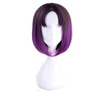 35cm Anime Miss Kobayashi's Dragon Maid Elma Short Purple Ombre Wig Cosplay Costume Synthetic Hair Wigs For Women
