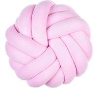 35cm Boule Coussin Décoratif Oreiller Noué Simplicité Nordique Créativité Tissage à la main Coussin Noué Rond, Rose