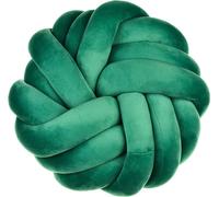 35cm Boule Coussin Décoratif Oreiller Noué Simplicité Nordique Créativité Tissage manuel Coussin Noué Rond, Vert Foncé