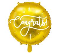 Ballon Foil Mylar Or avec inscription Congrats félicitations 45 cm