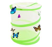 35cm Insectes Papillon Habitat Cage Maille Insecte Papillon Élevage Cages Mesh Serre à Papillon Pop Up Pliable Insect Mesh Cage Pour Enfants Plant Caterpillars Raising Élever L'observation Jardin,Vert