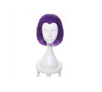 35cm Purple Raven Cosplay Wigs Short Straight Heat Resistant Synthetic Hair Perucas Cosplay Wig + Wig Cap