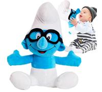 35cm Smurf Jouet en Peluche, Smurfs Plush Toy, Poupées en Peluche Schtroumpfs, Fournitures de Fête Schtroumpfs Poupées, Enfants Anniversaire Cadeau de Fête(B)