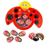 35g/5 Pièces Glückskäfer aus Schokolade Chocolat en forme de Coccinelle avec Coffret Cadeau Chocolat au Lait de Pâques Pralinés Petites Pralines au Chocolat Noir Chocolat Lait Idéal pour Pâques