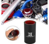 35mm 1.38" Diamètre Interne Voiture Droit Silicone Tuyau Coupleur Tube Noir Rouge