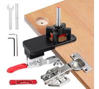 35MM Gabarit De Percage Charniere, Gabarit Perçage, Gabarit De Charnière Dissimulé Réglable, Gabarit De Charnière D'armoire De Porte, Gabarit Charniere Pour Porte Armoires De Bricolage Menuiserie