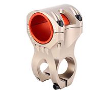 35mm Riding Stem | High - Strength Aluminum Alloy Short Handlebar | 31.8 / 35mm Dual Caliber Compatible | CNC Hollow Design for Mountain / Road | 162g Lightweight Riding Accessory (Silver Color)