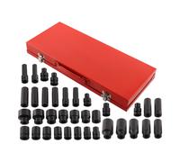 35PCs Deep Impact Socket 1/2" Drive Metric Axle Hub Nut Kit 8-32mm 6 points