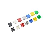 35pcs A14 Tactile Push Button Switch Cap for 12 * 12 * 7.3mm tact Switchs red black blue green yellow white grey NWPNLXEA(Green)