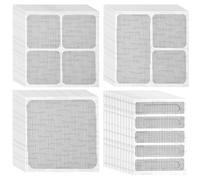 35pcs Kit de Réparation D'écran de Fenêtre, Kit de Réparation de Moustiquaire, 4 Tailles Patch pour Moustiquaire de Fenêtre, Patchs D'écran de Fenêtres pour Les Moustiquaires. (Gris)