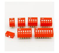 35PCS/LOT Dip Switch Kit In Box 1 2 3 4 5 6 8 Way 2.54mm Toggle Switch Red Snap Switches Each 5PCS Combination Set