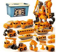 35PCS Magnetic Robocar Set, Magnetic Transform Assembly Robot Car Toys, DIY Assembled Educational Creativity Puzzle Robot Building Toy