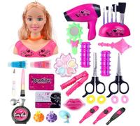 35Pcs Poupée coiffage tête poupée coiffure coiffure mannequin maquillage kidsep sets for girls coiffes poupée toys coiffeur