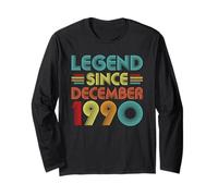 35th Birthday Idea Legend Since December 1990 35 Years Old Manche Longue