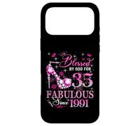 35th Birthday Queen Blessed by God 35 Fabulous Since 1991 Coque pour iPhone 17 Pro Max