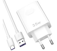 35W Chargeur et Câble USB C pour Honor 400 Lite 5G 200 90 Smart 70 Adaptateur de Chargeur Mobile avec Charge Rapide Type C Câble 1 M pour Honor X9c X8c X7b X6b Play9T Pad X9a 9 Magic6 Lite