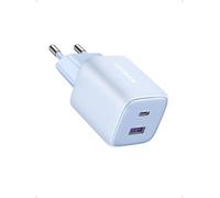 35W GaN USB C Fast Charger with Dual Socket Compatible with iPhone 16 Plus Pro Max 15 14 13 12 11 Pixel 8 7a 6a Galaxy S24 Ultra A15 A05s iPad Air Mini MacBook (Blue)