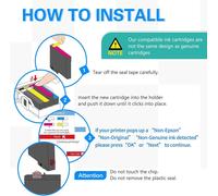 35XL Cartouche Compatible avec Epson 35 XL 35XL pour Epson Workforce Pro WF-4725DWF WF-4740DTWF WF-4725 WF-4740 WF-4730DTWF WF-4720DWF (2 Noir, 1 Cyan, 1 Magenta, 1 Jaune)