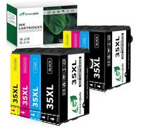 35XL Multipack Cartouche d'encre pour Epson 35 XL pour Epson Workforce Pro WF-4740DTWF WF-4730DTWF WF-4720DWF WF-4725DWF WF-4730 WF-4720 (Paquet de 10)