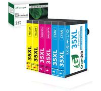 35Xl Multipack Cartouche D'Encre Pour Epson 35 Xl Pour Epson Workforce Pro Wf-4740Dtwf Wf-4730Dtwf Wf-4720Dwf Wf-4725Dwf Wf-4730 Wf-4720 (2 Cyan,2 Magenta,2 Jaune)