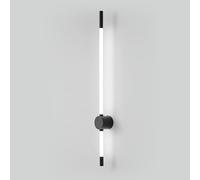 36.2" Ultra-Thin Flute Wall Light, Linear Acrylic Wall Lamp, Modern 17W Led Wall Lights, Black Metal Wall Sconces, Long Wall Lights for Bedside, Corridor, Living Room/Warm Light