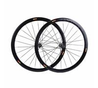 36/54T Cliquet 700C Roue Avant Et Arrière De Vélo De Route Frein À Disque Jante Double Paroi 40mm Paire De Roues À Pneu 23-35C 100/135mm QR Cassette 7/8/9/10/11/12 Vitesses, F/V(54T Ratchet)