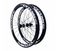 36/54T Cliquet 700C Roue Avant Et Arrière pour Vélo De Route Frein À Disque 23-35C Paire De Roues À Pneu 50mm Jante Double Paroi 100/135mm QR Cassette 7/8/9/10/11/12 Vitesses, F/V(54T Ratchet)