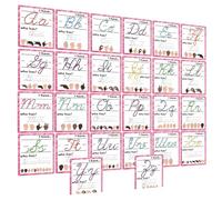 36 Cartes Éclair Alphabet Langue des Signes (ASL), Matériel Montessori pour l'enseignement de l'Anglais (ESL), Homeschool et Thérapie Autisme