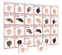 36 Cartes Éclair Langue des Signes Américaine (ASL) pour Débutants, Matériel Montessori pour l'enseignement de l'Anglais (ESL), Homeschool et Thérapie Autisme
