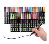 36 Colors Paint Pens Oil-Based Paint Marker Set Waterproof Quick Dry for Rocks Painting Glass Plastic Ceramic Wood Metal DIY Craft Write on Almost Anything Maiju