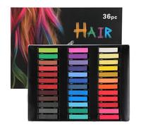 36 couleurs pastel tendres - Set de crayons pastel pour artistes, idéal comme craie pour tableau et craie pour cheveux pour enfants - Parfait pour le dessin, la peinture et la coloration des cheveux.