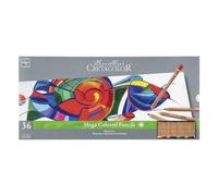 36 Crayons De Couleur - Beaux-Arts - Boîte Métal - Cretacolor - Mega Color