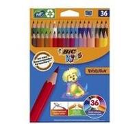 36 Crayons de couleur BIC Kids Evolution ECOlutions G