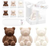 36 Ensembles de Souvenirs de Baby Shower - Petits Savons Artisanaux en Forme d’Ours avec Cartes de Remerciement et Boîtes pour Décoration de Baby Shower, Cadeaux d’Invités et Fêtes de Mariage
