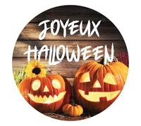 36 étiquettes cadeaux JOYEUX HALLOWEEN - Rondes 35 mm - Sticker autocollant en papier - Marque Eticréa