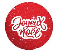 36 étiquettes cadeaux JOYEUX NOËL - Rondes 35 mm - Sticker autocollant en papier - Marque Eticréa