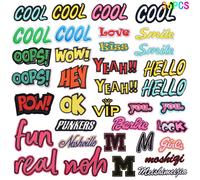 36 Fashionable Alphabet Embroidery Patches, Embroidered Applique Stickers Sewing Patches And Badges Fabric Repair Patches For Children's Clothing Jeans, Jackets, Shoes, Backpacks, T-Shirts