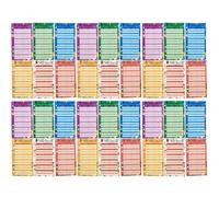 36 Feuilles Cartes de Consommation Budgétaire en Papier | Format Portable pour Paquet ou Portefeuille, Usage Bureau et Relevé Mensuel, Couleurs Assorties