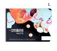 36 Feuilles De Papier De Peinture Jetable, Palette De Couleurs Lavable, Gouache, Toner Acrylique